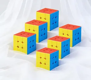 6 Pack Moyu Meilong 3C 3x3 Speed Cube Set, Stickerless 3x3x3 Magic Cubes Bundle, Fast Turning Smooth Puzzle Brain Teaser Toys, Birthday Easter Valentines Gifts for Kids Adults