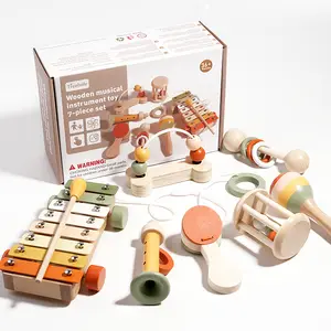 Hot Selling Children Early Educational Wooden Musical Instrument Toys 5 & 7 Pcs Juguetes Music Montessori Toys for Boys Girls