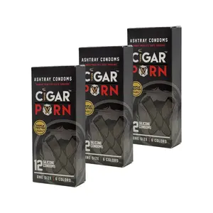 Cigar Pxrn Ashtray Condoms - 3 Boxes