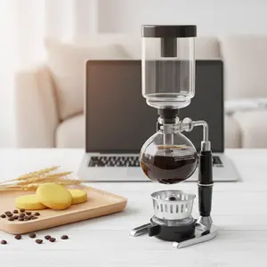 Manual Siphon Coffee Pot 360ml For Home Entertaining Guests Or Cafe Brewing