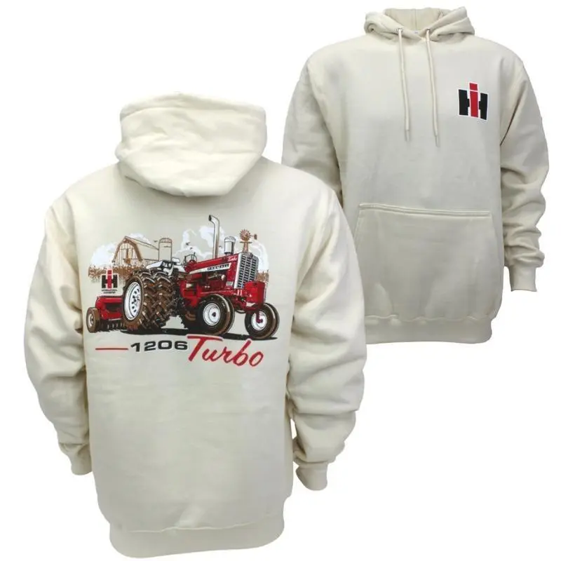 Fall Outfits IH 1206 Turbo Hoodie – International Harvester Vintage Farm Tractor Hoodie, Red Tractor Graphic, Country Agriculture Sweatshirt, Farmwear Sweatshirt, Hoodie, Comfort Colors