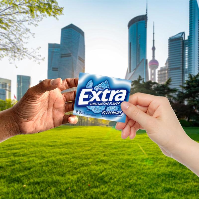 EXTRA Peppermint Sugar Free Chewing Gum, 15 pieces (3 Pack)