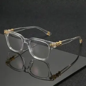 Fashion Square Frame Blue Light Glasses, Ultra-Light Frame, Retro Street Style, Unisex Computer Phone Eyeglasses, Fashionable Frames Glasses