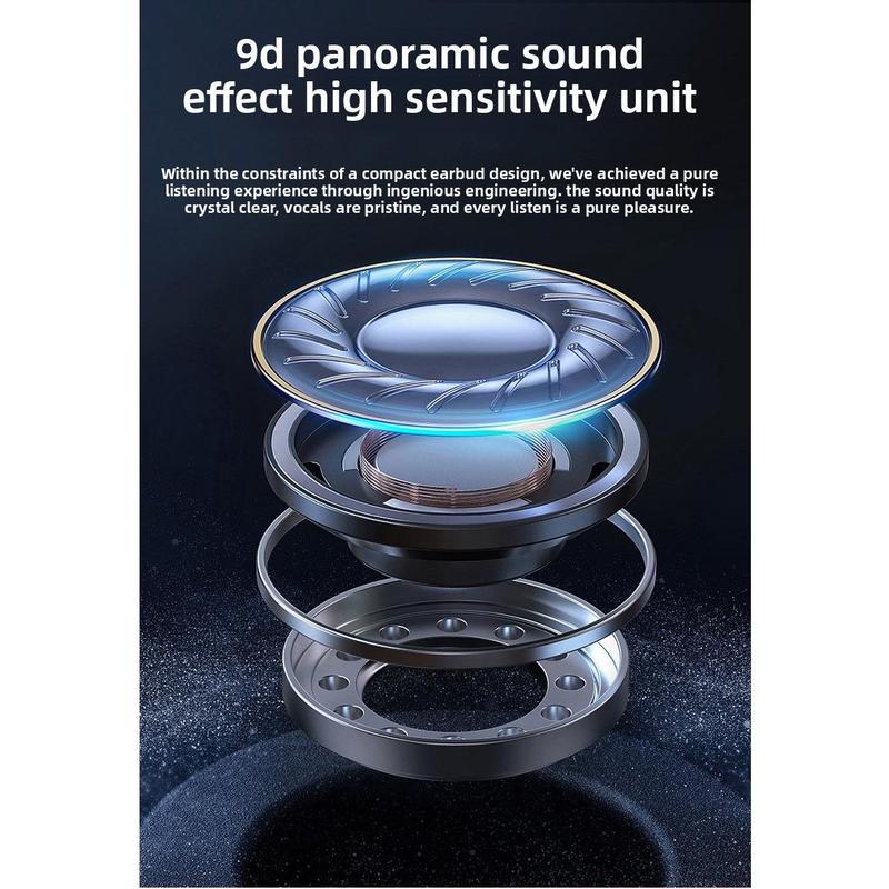 2026 New Model Clip-on Wireless Bluetooth Earphones with Binaural Stereo Sound, Smart Call Noise Cancellation