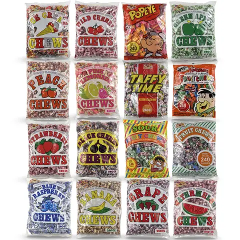 Albert's Fruit Chews – Classic Chewy Candy 240 Ct Bag | Choose from 16 Flavors | Individually Wrapped