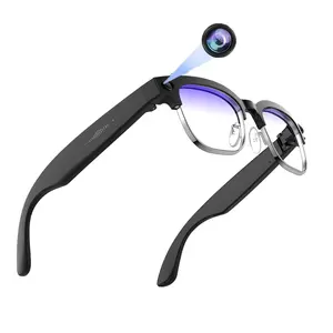 AI Smart Glasses with 8MP Camera Anti-Shake, 4K Photo Capture, 1080P Video Recording Real-Time Translation, Bluetooth Glasses with AI Assistant, Object Recognition, Wi-Fi Transfer