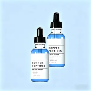 GHK-Cu Copper Peptide Serum with Hyaluronic Acid, Deep Moisturizing & Nourishing Facial Serum, 30ML Daily Gentle Skincare for All Skin Types, Men & Women
