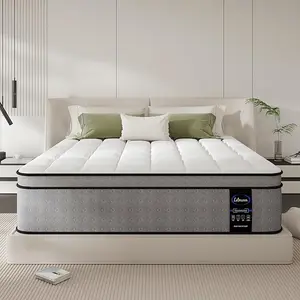 LETMOON King Mattress, 14 Inch Hybrid King Size Mattress with Memory Foam, Pocket Spring[Upgrade], Strong Edge Support, Motion Isolation, Targeted Back Support, Ideal for Side & Back Sleepers