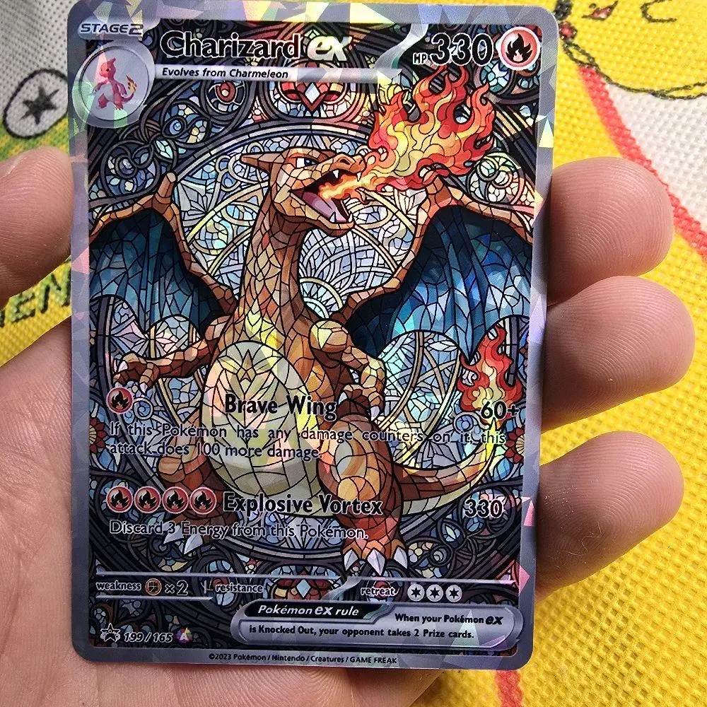 Stained Glass Charizard Custom Art Card - Multiple Holo and Texture Finishes - TikTok Shop Stained Glass Charizard Custom Art Card - Multiple Holo and Texture Finishes - TikTok Shop