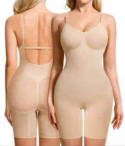 FITNFEM Women's Faja Style Shapewear Bodysuit Seamless Cami Design Comfortable Fit for Daily Wear Compression Womenswear in Polyester Spandex