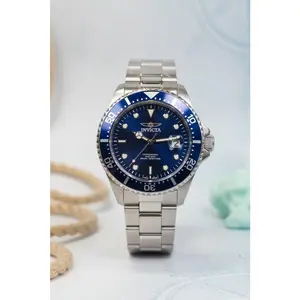 Invicta Pro Diver Mens 43mm 200M WR Stainless Steel Blue Dial Watch 22019 New