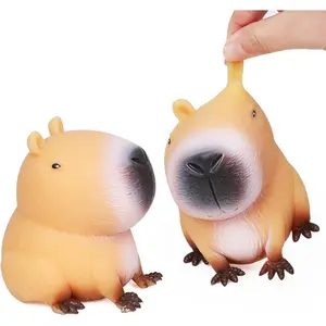 Extra Large & Super Soft Capybara Stress Balls, 2-Pack! Squishy Stretchable Fidget Toys, Cute Animal Squeeze Toys for Kids Party Favors, Office & Classroom Sensory Stress Relief, Anxiety Relief Products