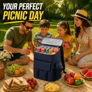 Insulated Cooler Backpack 30 Cans Leakproof, Portable Ice Chest Bag for Picnic Beach Camping Hiking, Lightweight Lunch Backpack for Outdoor Travel summerwins