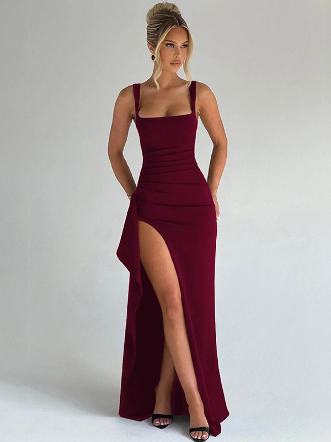 bodycon long dress with side slits Amazon.com: Women Halter Neck Long Dress Sexy Cut Out Side Split Lace Up Straps Sleeveless Bodycon Maxi Dresses Cocktail Party Dress A Black : Clothing, Shoes & Jewelry