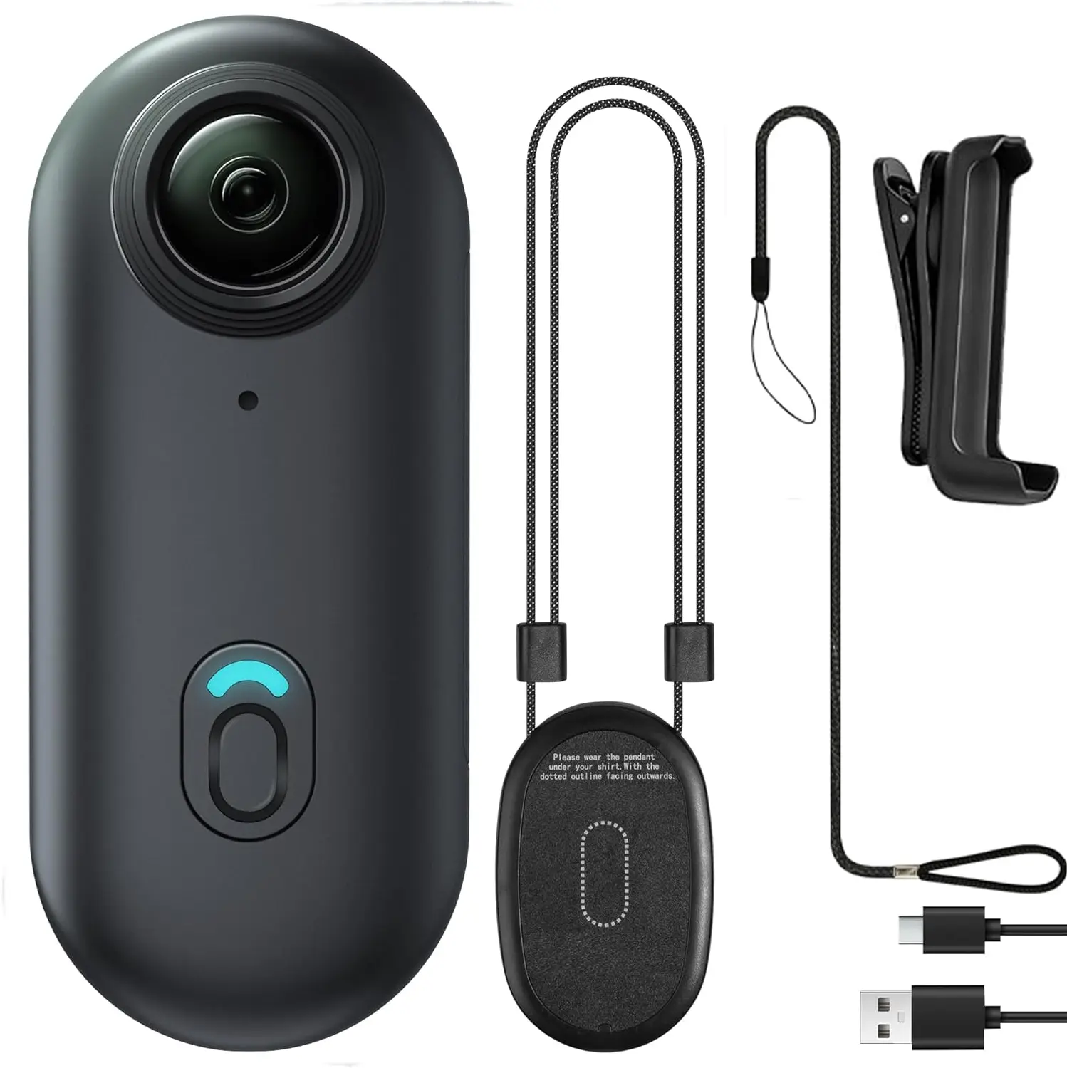 2K HD Mini Body Camera,Ultra Portable Pocket Action Cam with 120° Wide Angle,Hands-Free Wearable Camera for Travel, Vlog & Outdoor