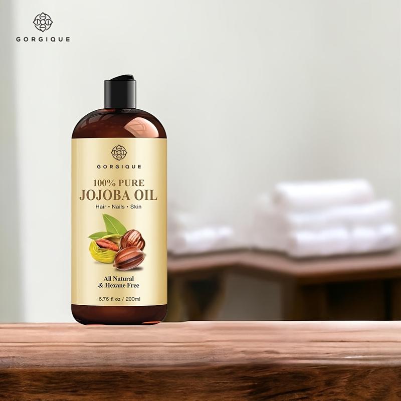 Gorsique 100% Pure Jojoba Oil 200ml - Cold Pressed Skin & Hair Care Oil - Natural Hexane-Free Formula for Men & Women - Hair Growth Oil - Cosmetic Daily Use