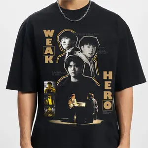 Weak Hero Class Vintage Look T-shirt Kdrama Park Ji Hoon Choi Hyun Wook Ryeoun Y2K Trending Tee