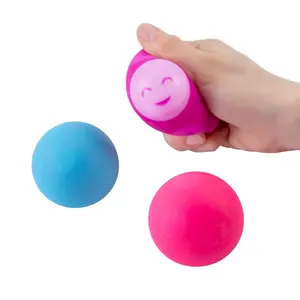 2 1/4" Squeezable Pop Out Faces Emoji Reveal Stress Balls - 12 Pc.