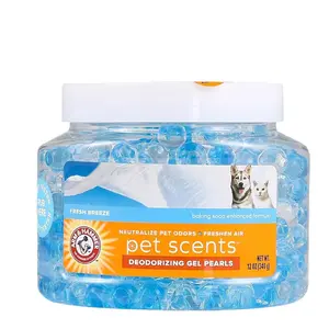 Arm & Hammer for Pets Air Care Pet Scents Deodorizing Gel Beads in Fresh Breeze 12 oz with Baking Soda for Pet Odor Elimination FF12689