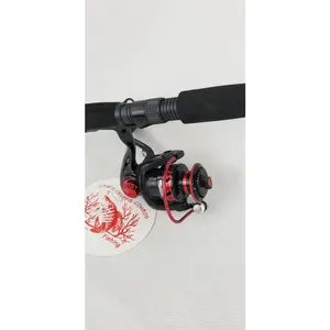 Cam's 6'6  (8+1) BB Black & Red "Warhorse" Magic Stik Rod & Reel Combo