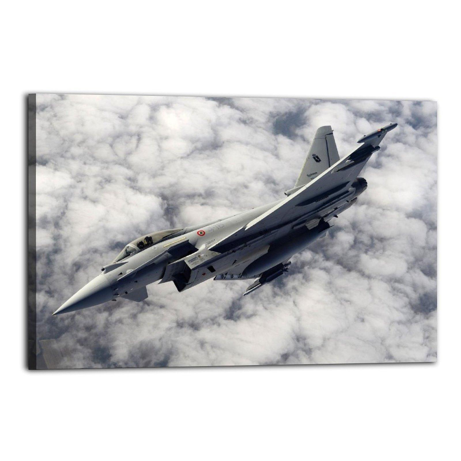 Military Fighter Poster Eurofighter Typhoon Poster Decorative Painting Canvas Wall Art Picture Print Modern Family Bedroom Decor