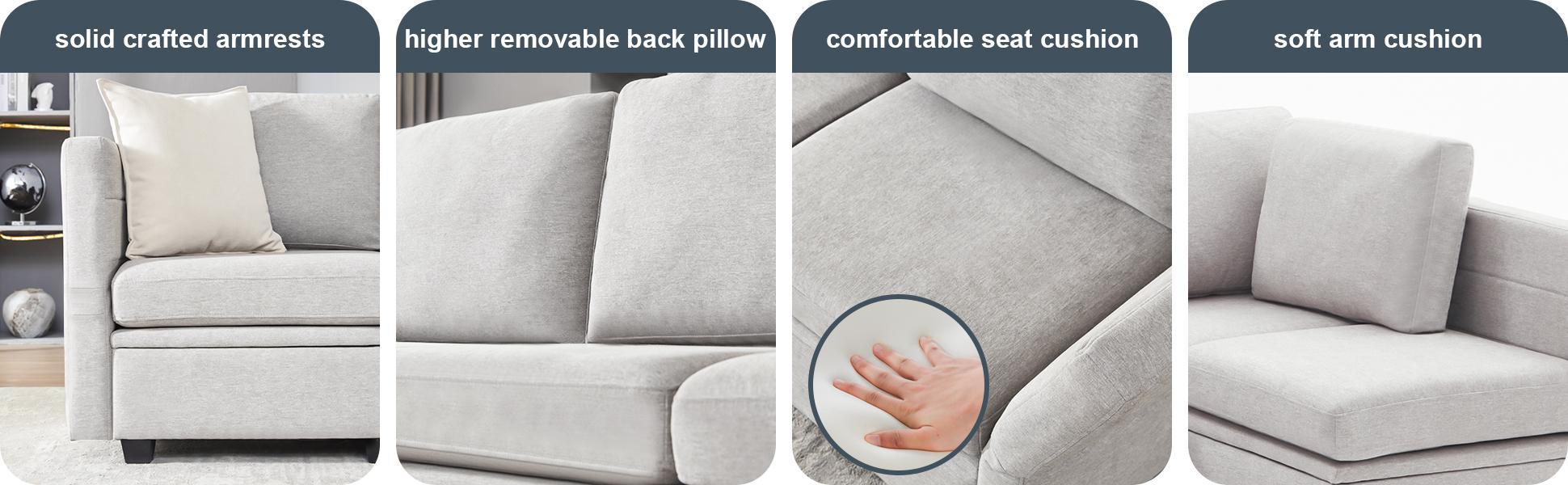 【4-6 Packages】Modular Sectional Sofa with Storage, U Shaped Sectional Couch for Living Room, Convertible Modular Sofa Couch with Ottomans, High Supportive & Soft Sponge, 6 Seat 【4-6 Packages】Modular Sectional Sofa with Storage, U Shaped Sectional Couch for Living Room, Convertible Modular Sofa Couch with Ottomans, High Supportive & Soft Sponge, 6 Seat