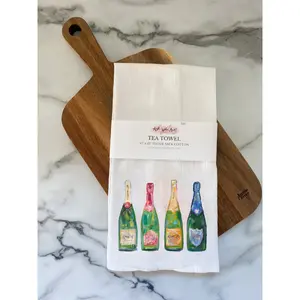 Boozy Tea Towel - Kayla Weber Art - Bar Cart Accessories