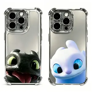 Toothless Fury Dragon Lovely Couple Phone Case  for iPhone 17, 16, 15, 14, 13, 12, 11 Pro Max and Samsung S26-S22 Ultra shock and drop resistant protective case, fashionable gift.