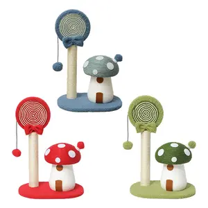 Non-Shedding Cat Scratching Post, Mushroom Design, Sofa Protector, Small Cat Climbing Frame, Durable Pet Furniture Accessory