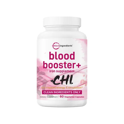 [Live Exclusive] Micro Ingredients Blood Booster + | 60 Veggie Capsules | 14-in-1 Iron Supplement