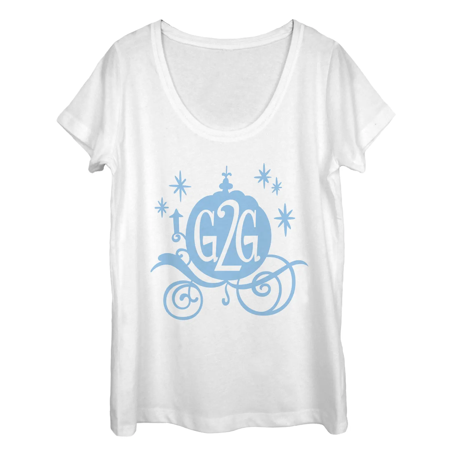 Women's Cotton Graphic Cinderella T-Shirt from Ralph Breaks the Internet, Casual Scoop Neck, All Seasons, Comfy, Cold Wash Compatible