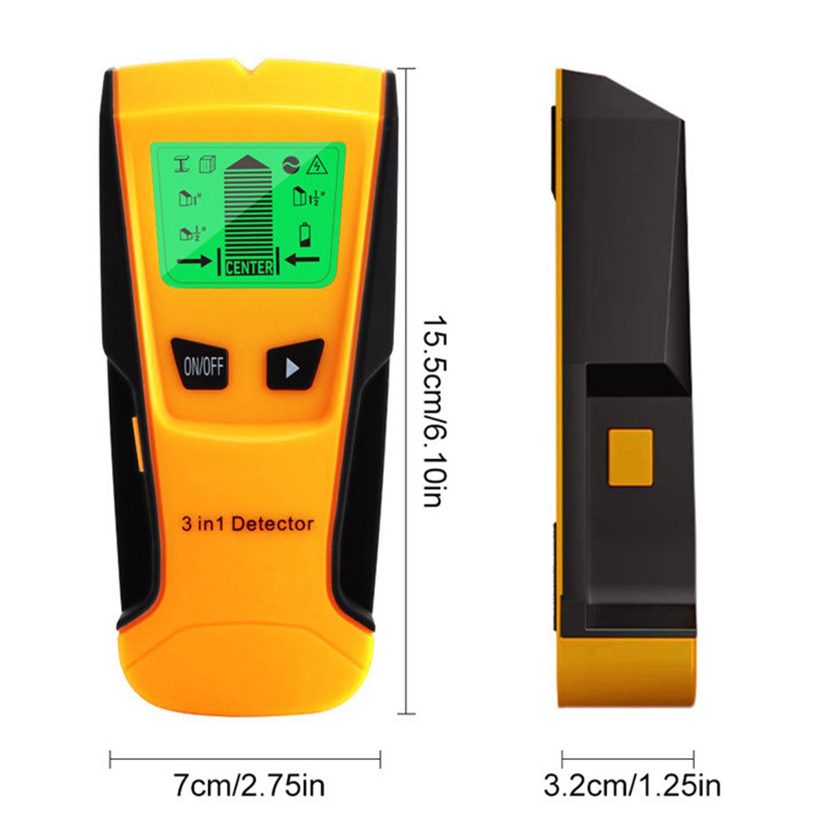 SEESE Digital Stud Finder Wall Scanner – 3 Modes Wood/Metal/Live Wire Detector with Backlit LCD & Center Finding