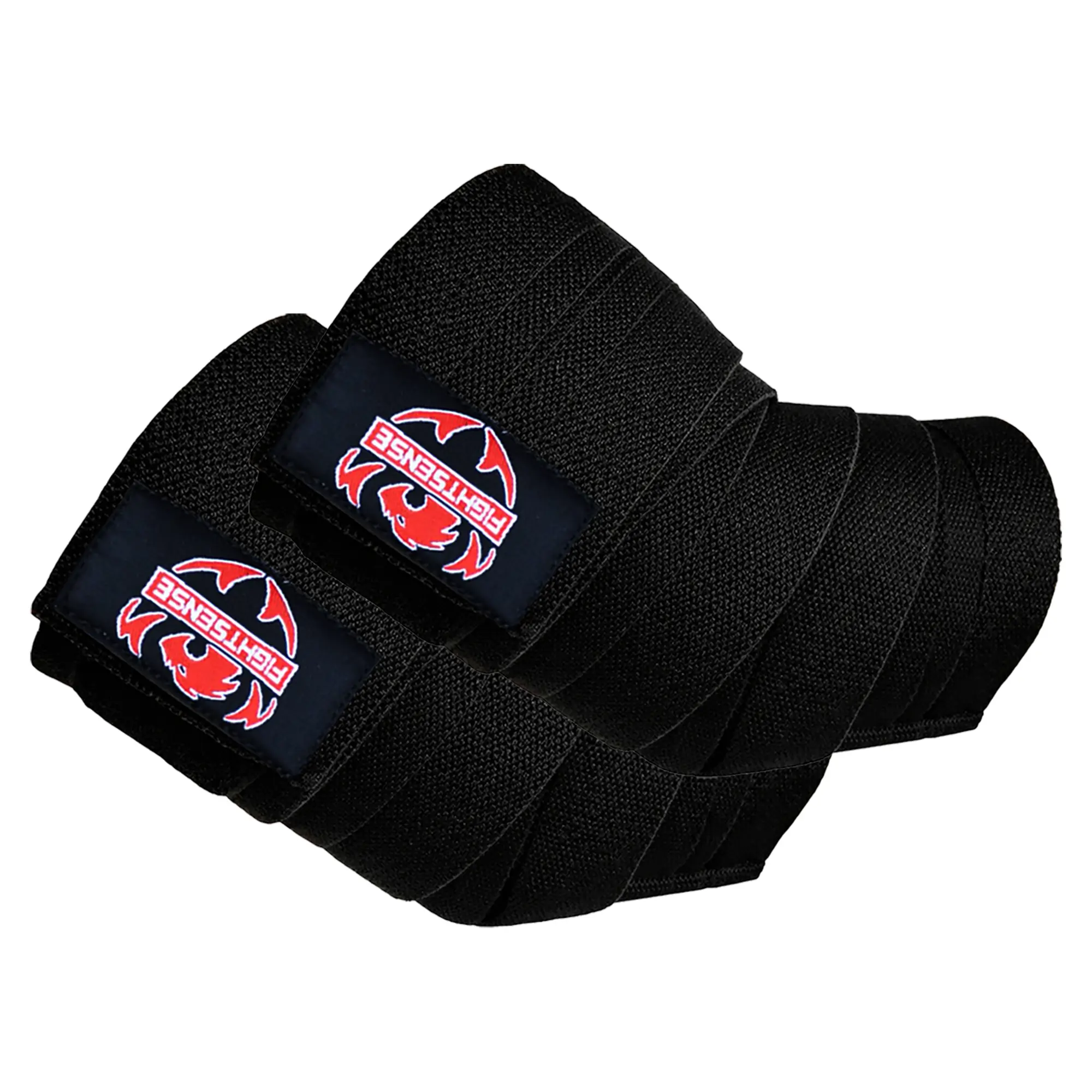 FIGHTSENSE Weightlifting Elbow Wraps (1 Pair) – 40” – Adjustable Powerlifting & Gym Support, Heavy Duty Compression Straps for Bench Press, Deadlift, Squats, Crossfit, Strength Training