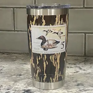 Yeti 20 oz Tumbler Duck Stamp Bottomland Camo 1976 Canvasback Stamp