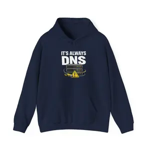 "It's Always DNS" Tech Humor Unisex Heavy Blend™ Hoodie