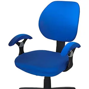 Color Office Chair Cover Chair Cover Stretch Rotating Chair Cover Lifting Type Chair Cover (Blue with Chair Arm Cover)