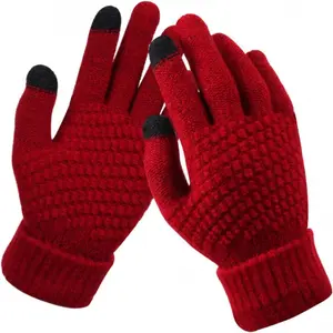 Gloves for Women Cold Weather Touchscreen Women Winter Gloves Warm Touchscreen Gloves Chenille Cable Knit Gloves