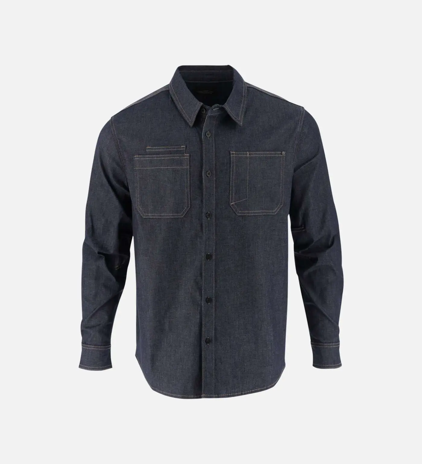 Thorogood Men's Vintage Woven Menswear Work Shirt - Rugged Long Sleeve Stretch Cotton Fabric Button-Up with Articulated Elbows, Pockets, Elastane, Metal Buttons, Cold Wash Tops, Collared Neck