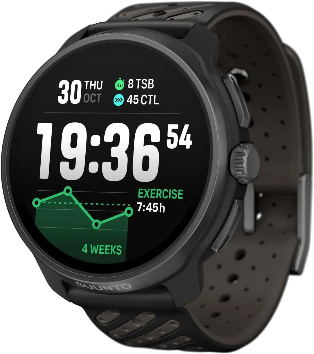 SUUNTO Race 2 GPS Sports Watch, 1.5”AMOLED, 115+ Sports Modes, Black Ti | Touchscreen, Improved Navigation, 18D Battery Life, Dual-GNSS, Offline Maps, Training Metrics&Recovery Insights, SUUNTO App