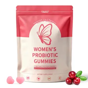TAECI Women's Probiotic Gummies for PH Balance & Wellness Support Cranberry Flavor with Vitamin C for Immune Health & Digestive Harmony 60 Gummies