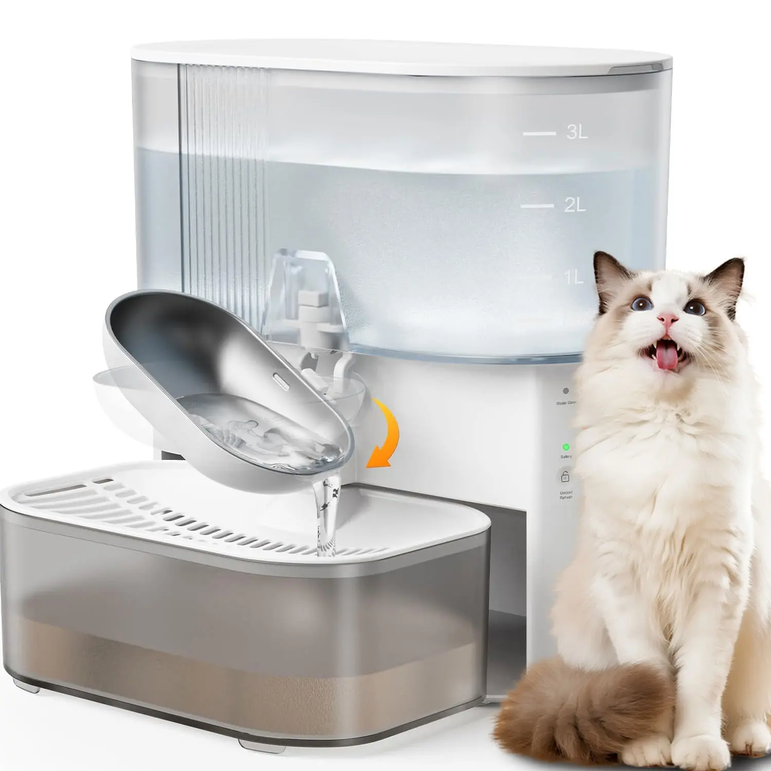 Smart Pet Water Fountain, Automatic Pet Water Dispenser, Pet Feeding Supplies for Dogs & Cats, Pet Drinking Fountain, Dog & Cat Accessories, Dump Cat Drinking Bowl, a must-have for lazy people ，Essential for pet-owning families，Pet Owners,Pet Gift