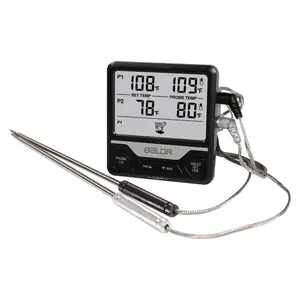 BALDR Dual Probe Digital Cooking Thermometer, Monitor Two Different Foods with Timer