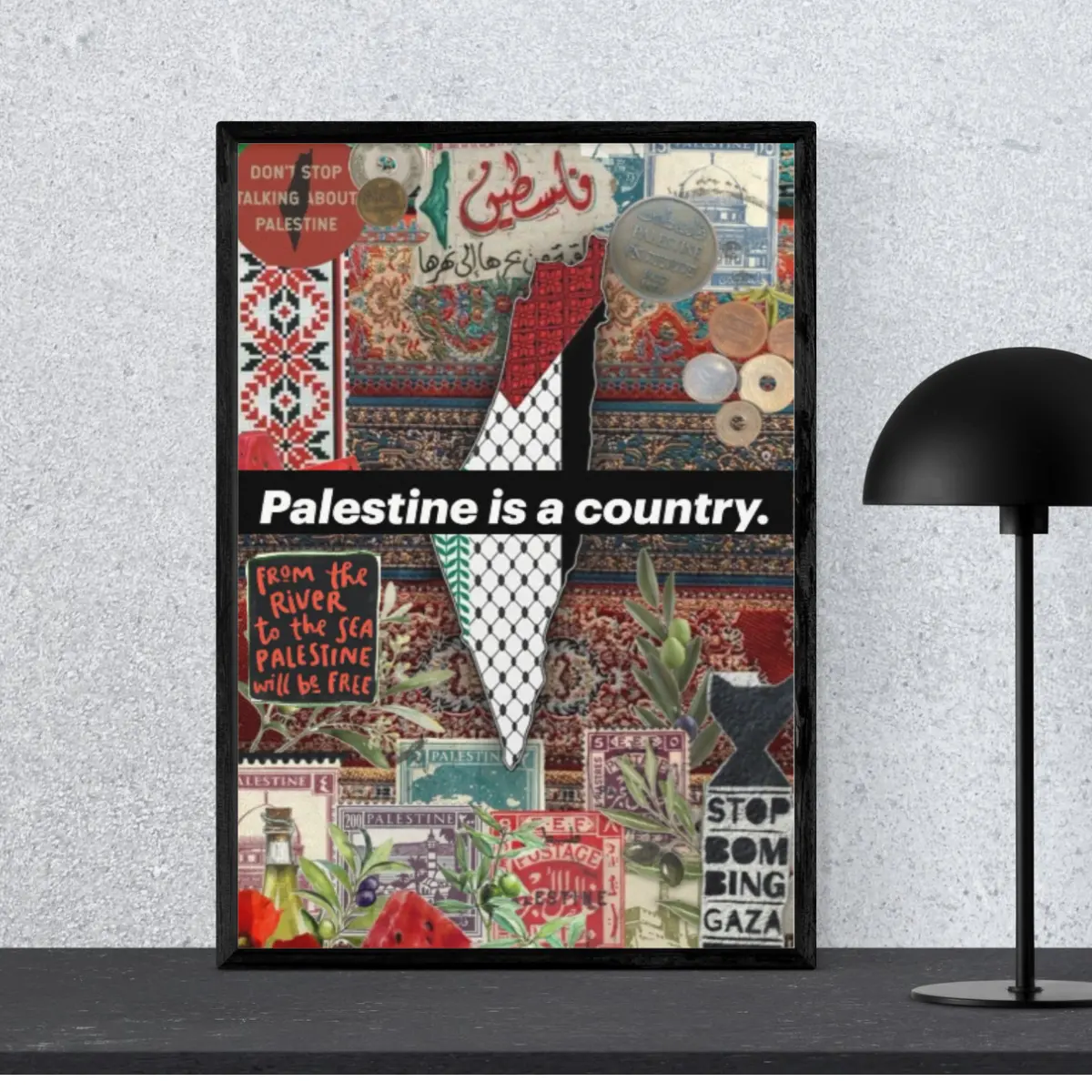 Save Palestine Poster, Cultural Heritage Art Print, Modern Political Wall Decor Gift