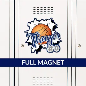 Ripped Basketball Locker Magnet