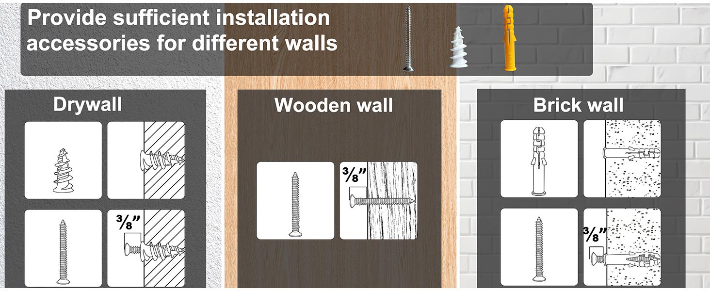 Farmhouse Style Wall Mounted Coat Rack, 38.6'' Pine Wood Coat Hook Hanger - 10 for Clothes Robes Towels