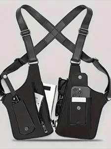 Casual Crossbody Bag with Underarm Wallet Pocket Phone Holder, Invisible Design, Fashionable and Practical, Artificial Leather, Sporty Style, Cross Strap