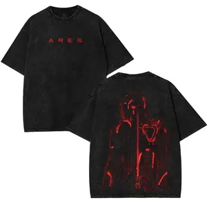 Tron Ares movie 2025 Washed T-shirt, Neon Glow Sci-fi Movie Graphic Tee, Retro Cyberpunk Streetwear Menswear Vintage Retro Gaming Fan lover Gift