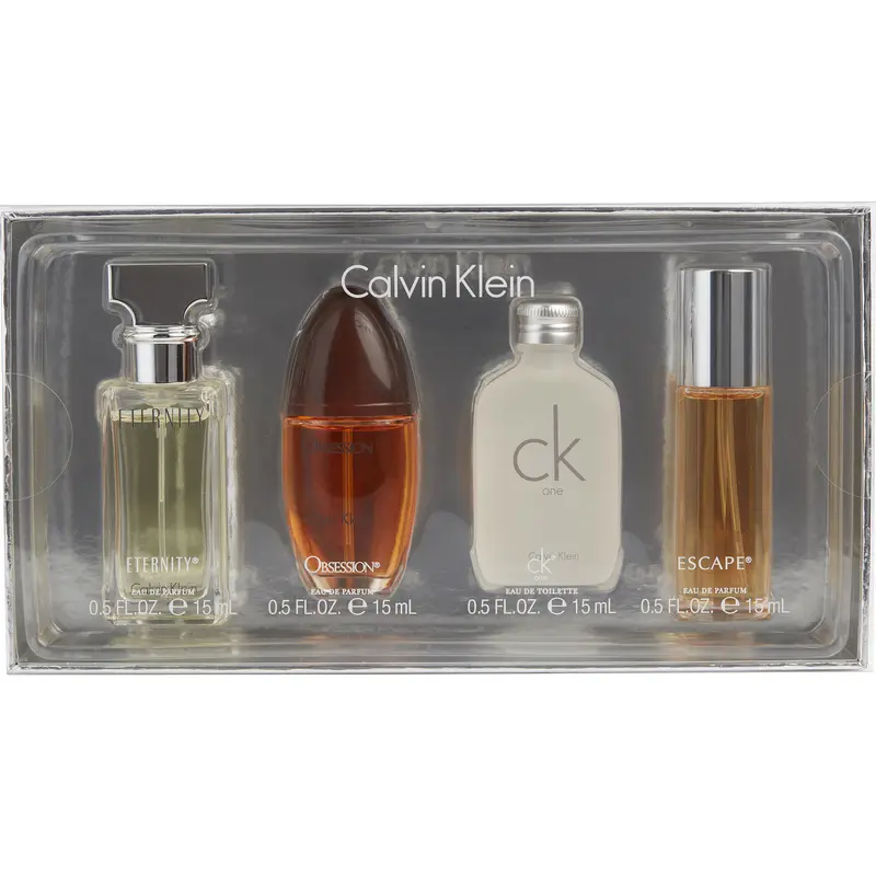 Calvin Klein Variety Set-4 Piece Womens Mini Variety With Eternity & Escape & Obsession & Ck One And All Are 0.5 Oz For Women