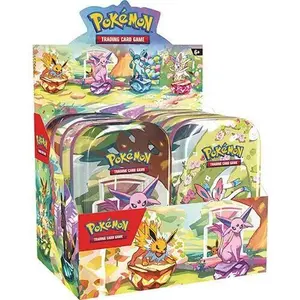 ONE SINGLE Prismatic Evolutions Mini Tin FACTORY SEALED Eevee Coin Trading Card Game