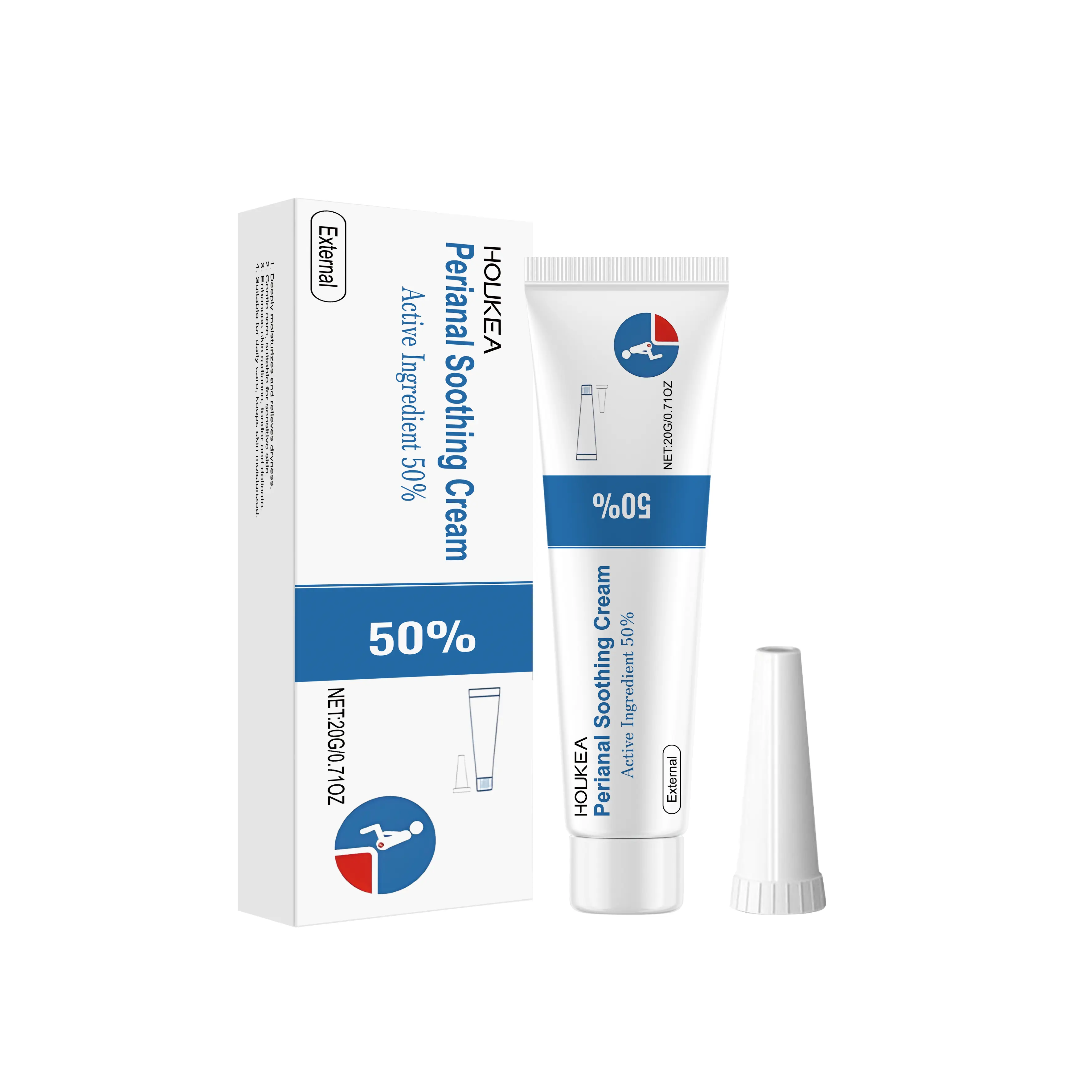 Houkea Perianal Care Cream Gentle Formula for Comfortable Moisturizing Daily External Use Care Cream B